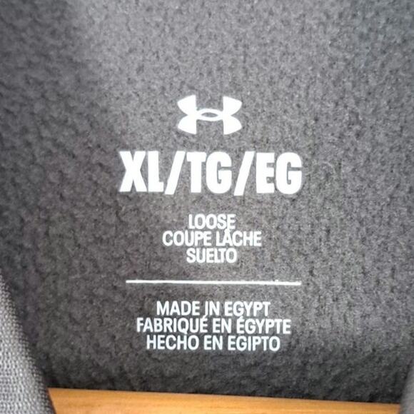 Under Armour Loose Fit 1/4 Zip Pullover Men's XL Gray - Picture 5 of 6
